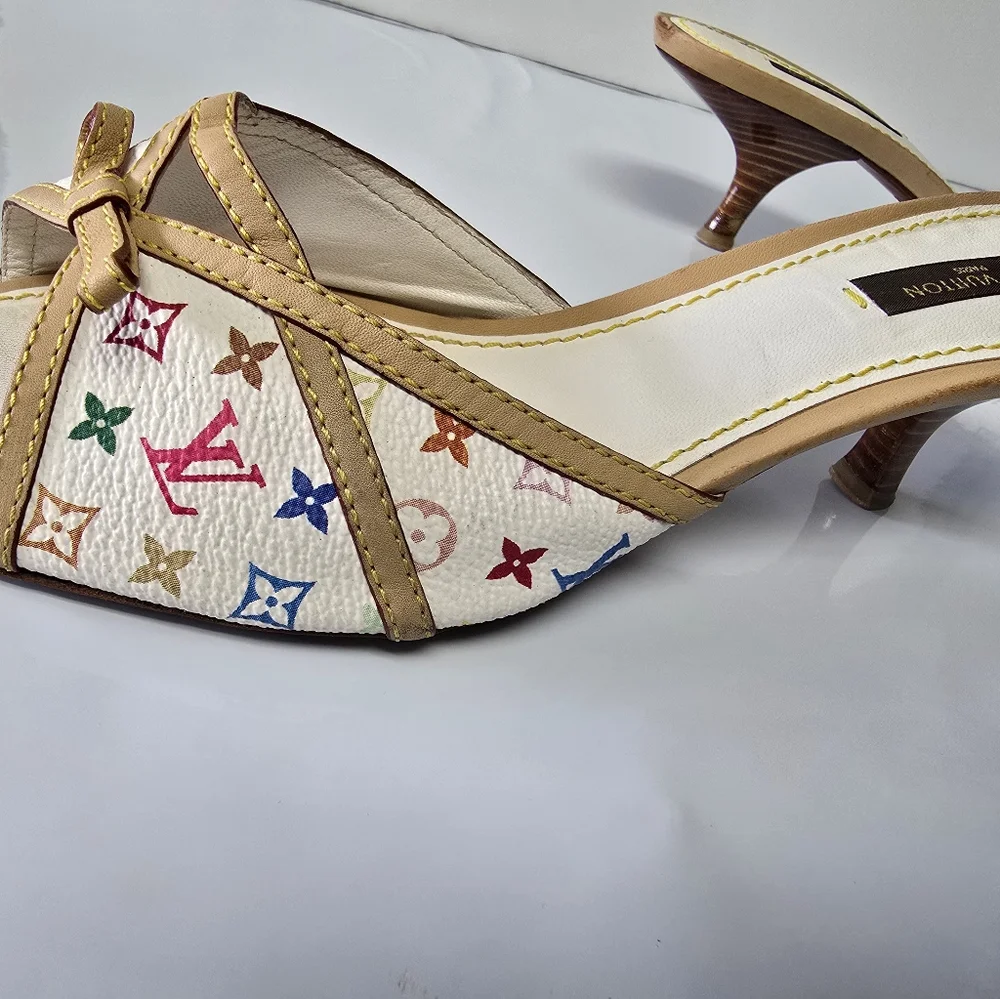 Louis Vuiitton Takashi X Murakami Multicolor mules 38 - Picture 3 of 12